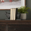 Taurus III Black Cast Aluminum Bull Bookends Lifestyle Image Feature