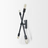 Xendi Black Toned Metal Sputnik Wall Sconce Alternative Image