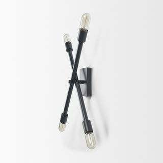 Xendi Black Toned Metal Sputnik Wall Sconce Alternative Image