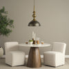 Capsa Antique Gold and Silver Toned Metal Dome Pendant Light Lifestyle Image Feature