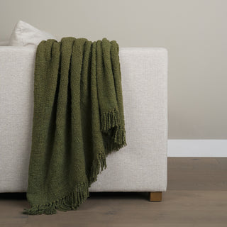 Mercana Kambal 71452 Green Throw Lifestyle Image Feature