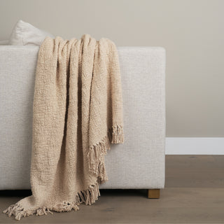 Mercana Kambal 71455 Cream Throw Lifestyle Image Feature