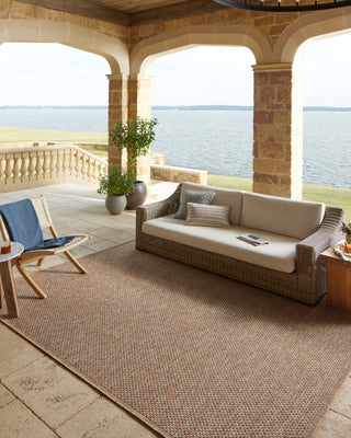 Loloi Merrick MER-01 Oatmeal/Sunrise Area Rug Lifestyle Image Feature