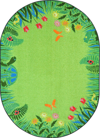 Joy Carpets Kid Essentials Merry Meadows Green Area Rug