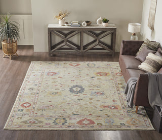 Ancient Boundaries Medes MED-185 Beige Area Rug Corner Image