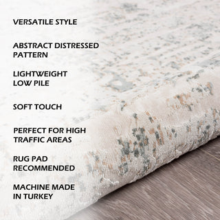 LR Home Michelle 81638 Gray/Cream/Blue/Taupe Area Rug 