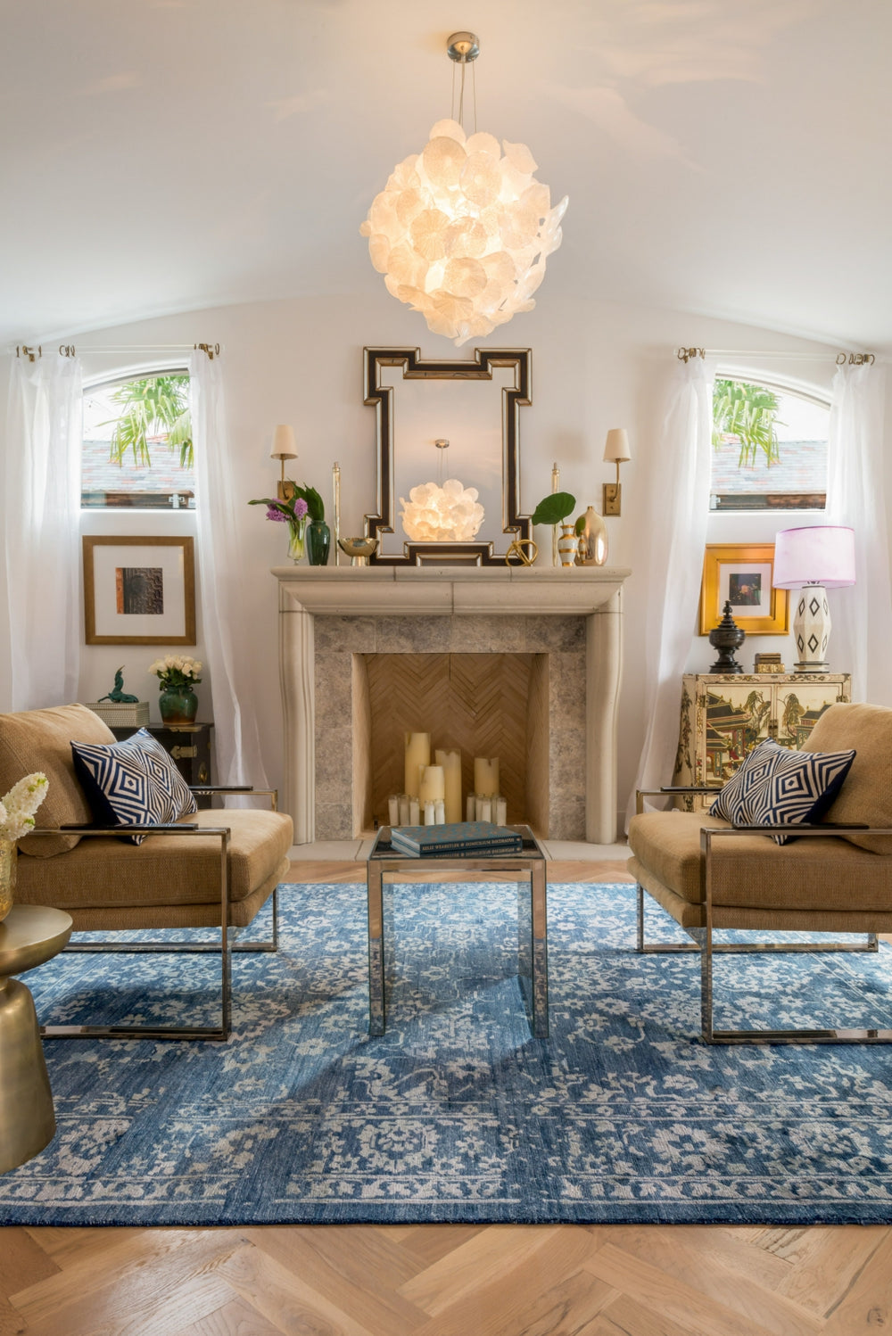 Loloi Mirage MK-01 Denim Area Rug Lifestyle Image Feature