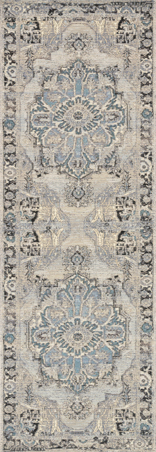 Loloi Mika MIK-01 Grey/Blue Area Rug Runner Image