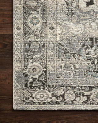 Loloi Mika MIK-01 Grey/Blue Area Rug Corner Image
