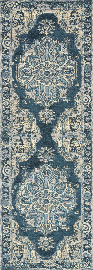 Loloi Mika MIK-01 Dark Blue/Dark Blue Area Rug Runner Image