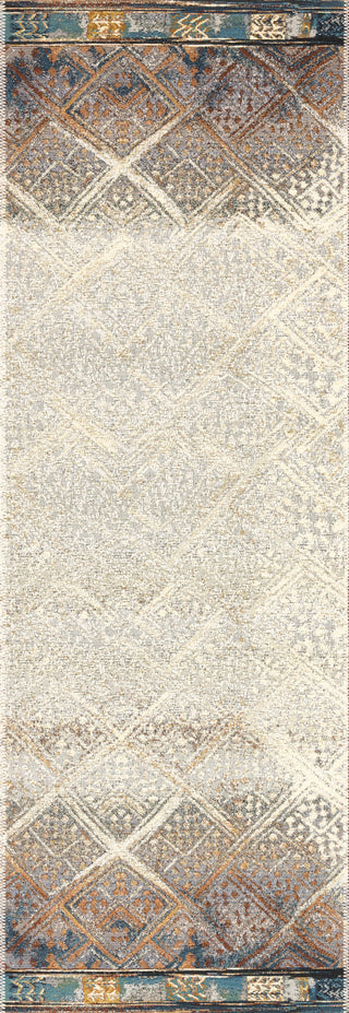 Loloi Mika MIK-02 Ivory/Mediterranean Area Rug Runner Image