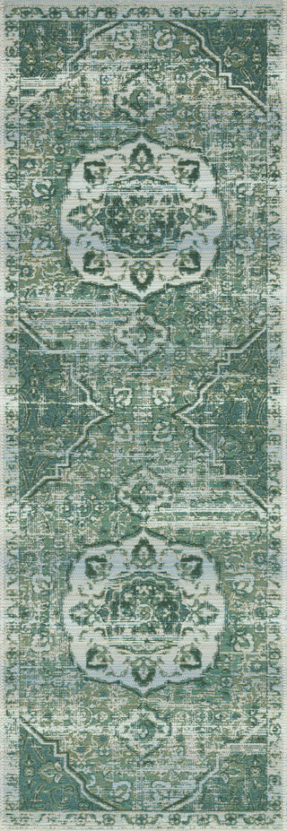 Loloi Mika MIK-06 Green/Mist Area Rug Runner Image