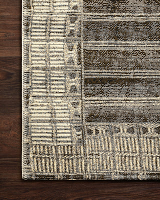 Loloi Mika MIK-07 Charcoal/Ivory Area Rug Corner Image