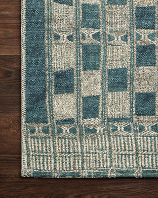 Loloi Mika MIK-08 Blue/Ivory Area Rug Corner Image