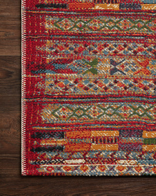 Loloi Mika MIK-09 Red/Multi Area Rug Corner Image