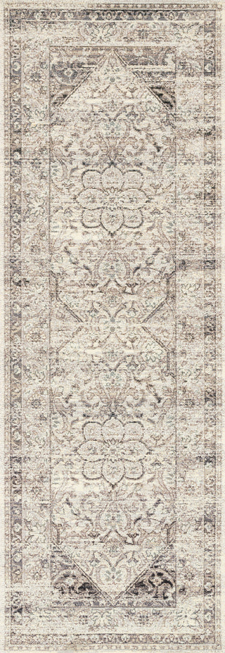 Loloi Mika MIK-12 Stone/Ivory Area Rug Runner Image