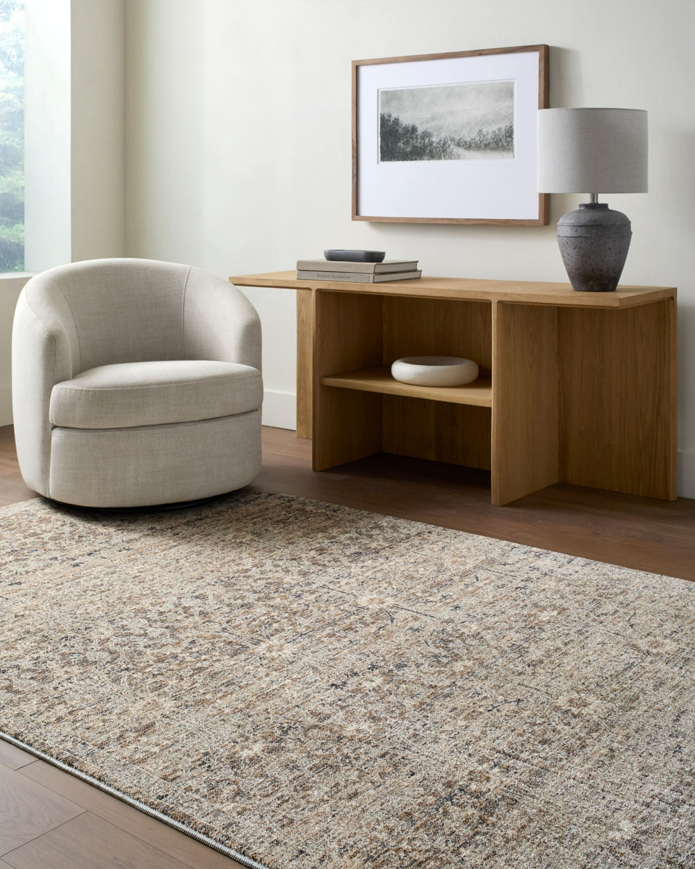 Livabliss Misterio Plus MIP-2301 Cream Area Rug Room Scene Feature