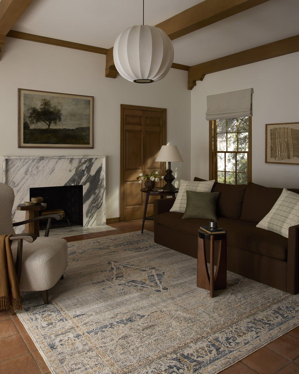 Loloi Milena MLE-04 Natural / Ivory Area Rug Lifestyle Image Feature