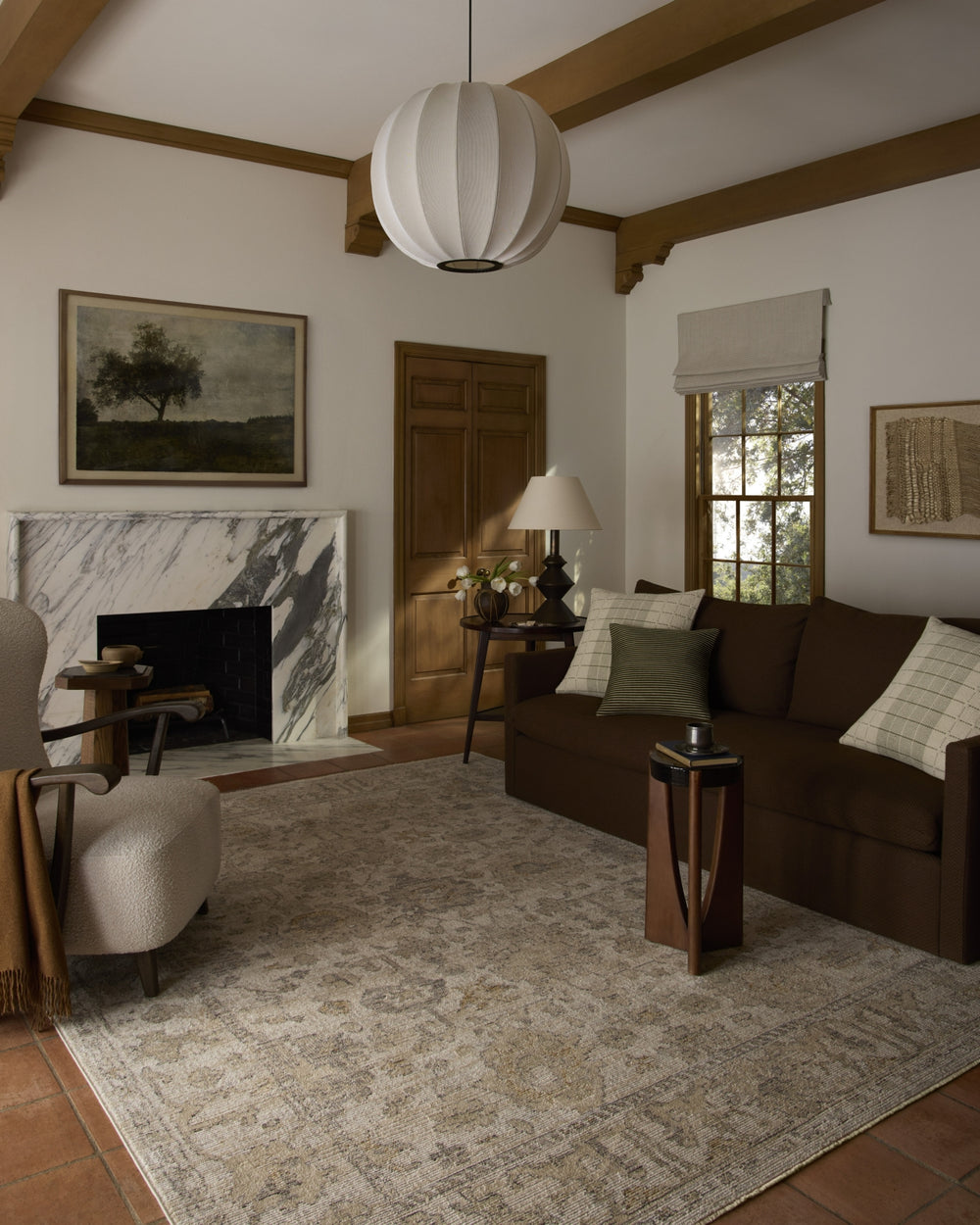 Loloi Milena MLE-08 Ivory / Sand Area Rug Lifestyle Image Feature