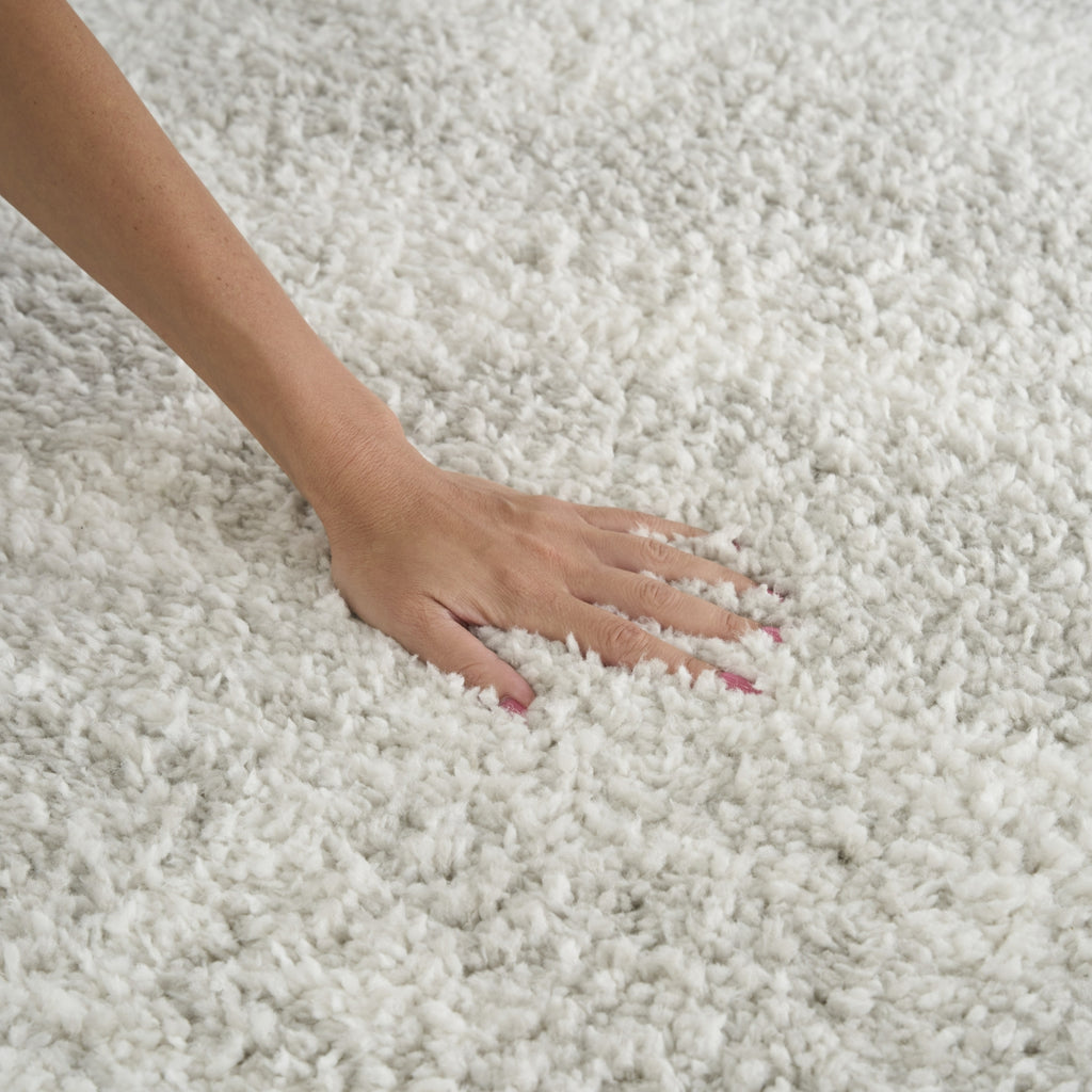 Nourison Modern Shag MMD04 Ivory Grey Area Rug Corner Image