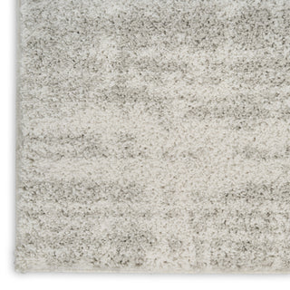 Nourison Modern Shag MMD04 Ivory Grey Area Rug Corner Image