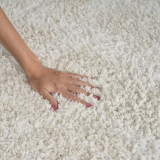 Nourison Modern Shag MMD04 Ivory Beige Area Rug Room Image Feature