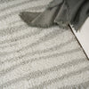 Nourison Modern Shag MMD05 Ivory Grey Area Rug Corner Image