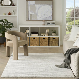 Nourison Modern Shag MMD05 Ivory Grey Area Rug Swatch Image