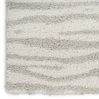 Nourison Modern Shag MMD05 Ivory Grey Area Rug Texture Image