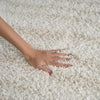 Nourison Modern Shag MMD05 Ivory Beige Area Rug Room Image Feature