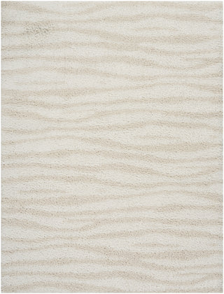 Nourison Modern Shag MMD05 Ivory Beige Area Rug Main Image