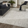 Nourison Modern Shag MMD06 Grey Ivory Area Rug Swatch Image