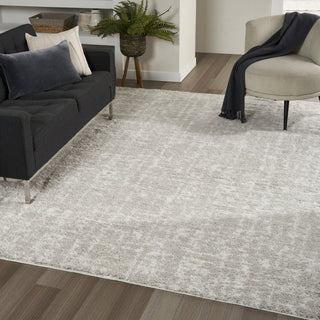 Nourison Modern Shag MMD06 Grey Ivory Area Rug Swatch Image