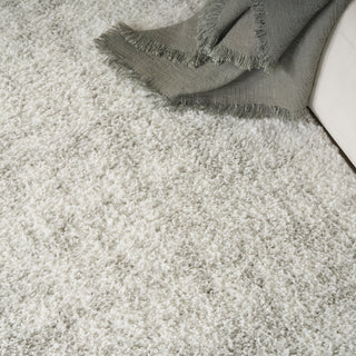Nourison Modern Shag MMD06 Ivory Grey Area Rug Corner Image