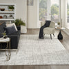 Nourison Modern Shag MMD06 Ivory Grey Area Rug Corner Image
