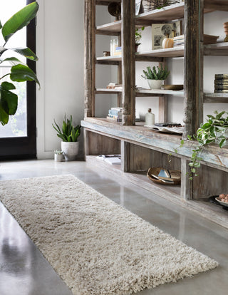 Loloi II Mila Shag MIL-01 Grey Area Rug Corner Image