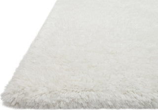 Loloi II Mila Shag MIL-01 White Area Rug Round Image