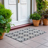 Dalyn Marlo MO1 Black Area Rug Scatter Outdoor Lifestyle Image Feature