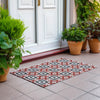 Dalyn Marlo MO1 Red Area Rug Scatter Outdoor Lifestyle Image Feature