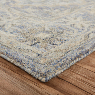 LR Resources Modern Traditions 81285 Ice Blue Area Rug Angle Image