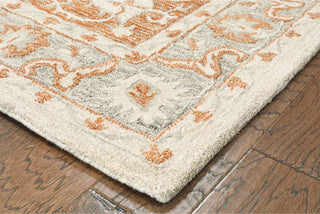 LR Resources Modern Traditions 81287 Orange/Gray Area Rug Angle Image