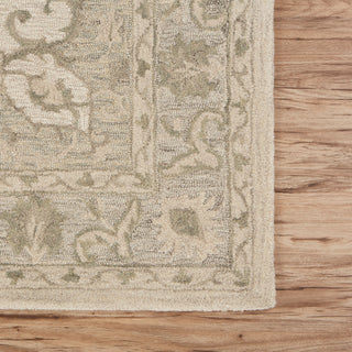 LR Resources Modern Traditions 81289 Sea Green/Gray Area Rug Corner Image