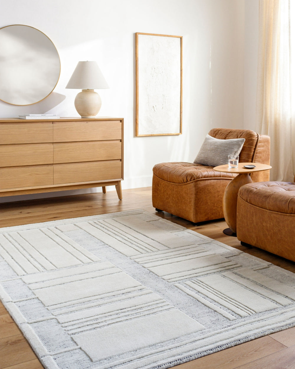Surya Molde MOL-2302 Light Silver Area Rug Room Scene Feature