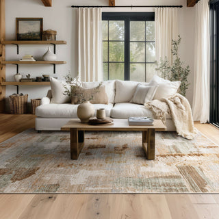 Karastan Persepolis Monera Dusty Sage Area Rug Lifestyle Image Feature