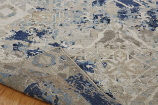 Ancient Boundaries Moor MOO-09 Travertine/Indigo Area Rug Closeup Image
