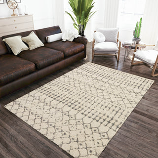 Dalyn Marquee MQ2 Ivory/Metal Area Rug Lifestyle Image Feature