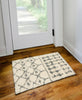 Dalyn Marquee MQ2 Ivory/Metal Area Rug Scatter Lifestyle Image Feature