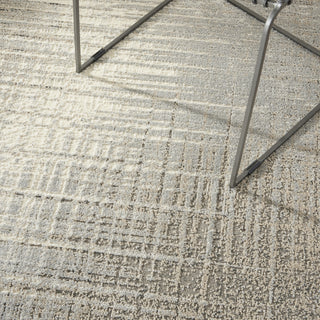 Nourison Marmara MRA01 Grey Ivory Area Rug Corner Image