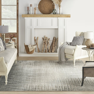 Nourison Marmara MRA01 Grey Ivory Area Rug Room Image Feature