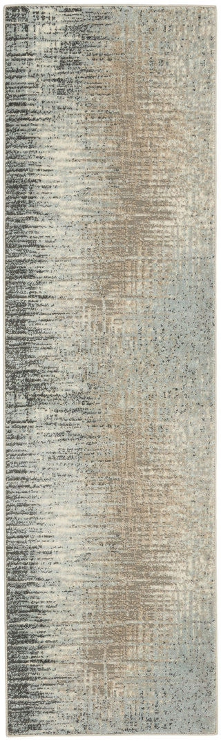 Nourison Marmara MRA01 Teal/Grey Area Rug Main Image